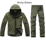 Camo Men Outdoor Waterproof Jacket+Pant