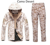 Camo Men Outdoor Waterproof Jacket+Pant